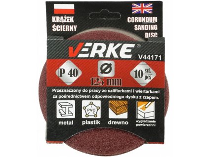 231504 brusny kotouc 125 mm p40 10 ks verke v44171