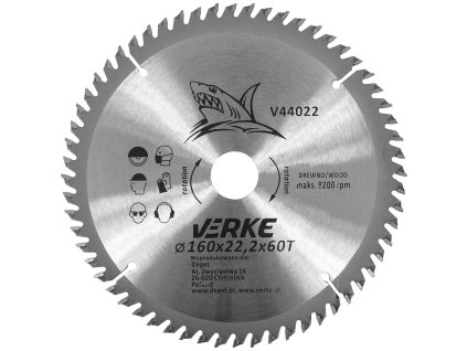 233037 kotouc pilovy vidovy 160 mm x 22 2 mm x 60 z verke v44022