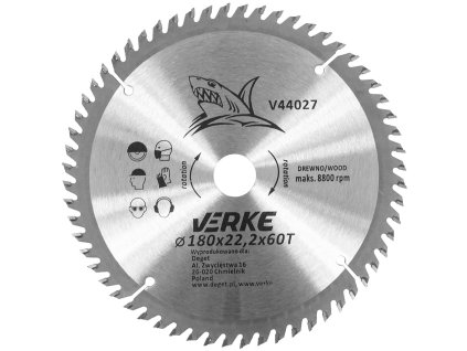 233046 pilovy kotouc widiovy 180mm 22 2mm 60t verke v44027