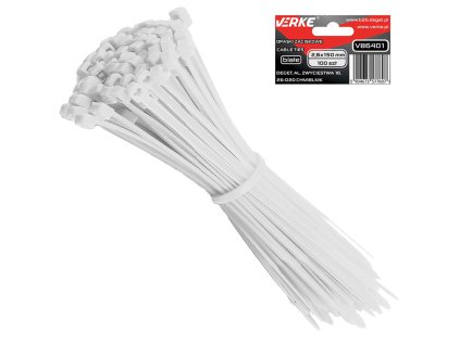234579 stahovaci pasky 2 6x150 mm bile 100 ks verke v86401