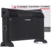 220511 elektricky konvektorovy radiator s termostatem turbo ventilator vykon 2000w cerny