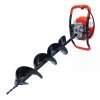 Benzinový zemní vrták 5,2 kW Ø 15 cm prodloužení 60 cmor a vertikutátor 3v1 6,5 HP Koš 40 l Kovová konstrukce03