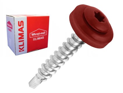 RAL 3009 4,8x35mm - 250ks - Vruty farmářské střešní TORX, farba: rezavá červená, WDD
