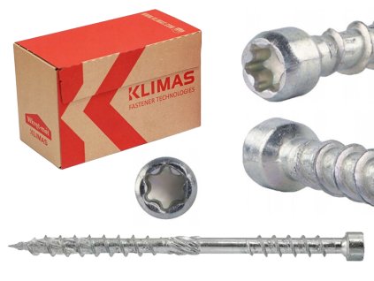 TX 8x302mm - 50 ks - Vruty do izolace nad krokví s dvojitým závitem, WKPC