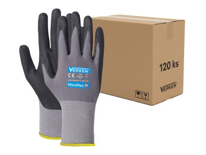 1 Kartón (120párů) - Rukavice Verken NITROFLEX - velikost 10/XL