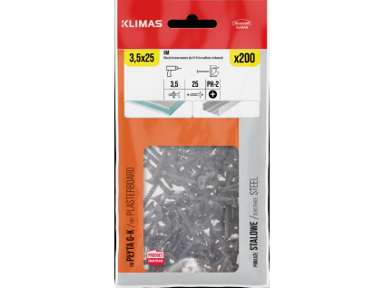 35,0x25 mm - 200 ks - Vrut do sádrokartonu a kovu, KMGM