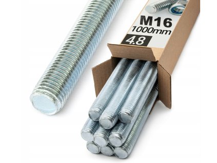 M16x1000mm (10ks) - 4.8 DIN 975 ZN - Závitová tyč