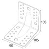 50ks - 105x105x90x2,5mm Kp2 - Úhelník s prolisem