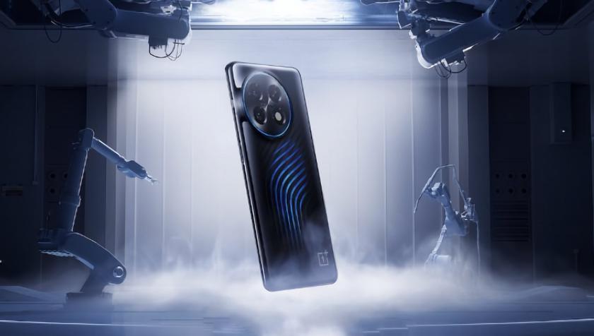 Koncept OnePlus 11 se svítícím zadním panelem na obrázku