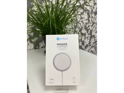 COTECi 15W Magnetic Induction Wireless Charger (Compatible with iPhone 12 MagSafe) White