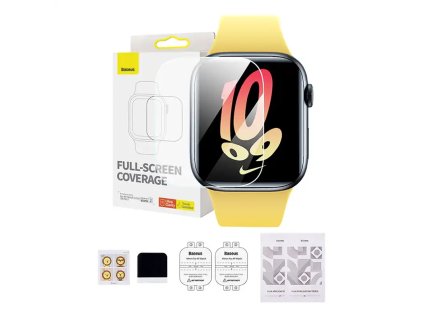 Baseus 44mm ochranná fólie pro hodinky AP Watch 4/5/6/SE/SE 2, čirá