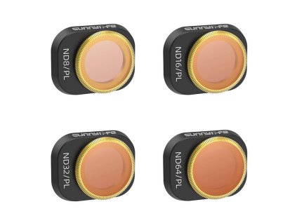 4 objektivové filtry ND/PL 8, 16, 32, 64 Sunnylife pro DJI MINI 4 PRO