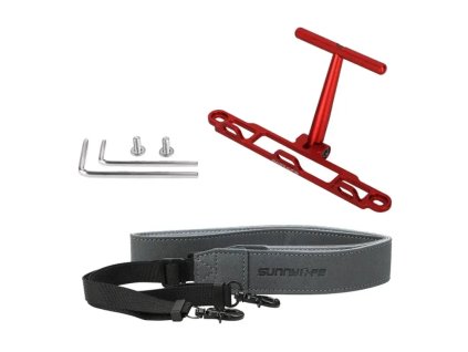 Držák s popruhem Sunnylife pro ovladač DJI RC / RC 2 (červený) ZJ764-R
