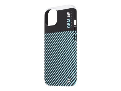 OBAL:ME Flossy Stripes Kryt pro Apple iPhone 13 Black/Sky Blue