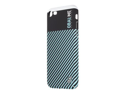OBAL:ME Flossy Stripes Kryt pro Apple iPhone 7/8/SE2020/SE2022 Black/Sky Blue