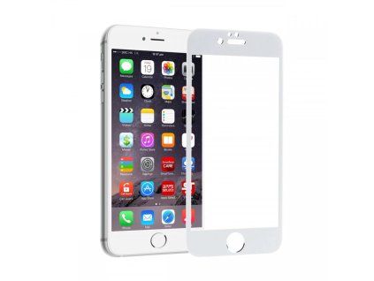 Prémiové tvrzené sklo 5D pro iPhone 6/6S/7/8 PLUS Bílé (1 ks)