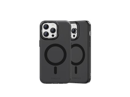 Recci prémiový kovovo-silikonový obal s Magsafe pro iPhone 15 - Černá