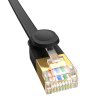 Baseus Cat 7 UTP Ethernet kabel RJ45 plochý 2 m černý