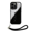 Karl Lagerfeld Sequins Reversible Zadní Kryt pro iPhone 15 Pro Max Black/Silver
