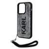 Karl Lagerfeld Sequins Reversible Zadní Kryt pro iPhone 15 Pro Max Black/Silver