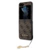 Guess 4G Charm Zadní Kryt pro Samsung Galaxy Z Flip 5 Brown