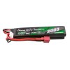 Gens Ace 25C 2000mAh 2S2P 7.4V Saddle Airsoft Gun Lipo Battery with Mini Deans(T) Plug