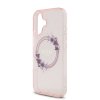 Guess IML Flowers Ring MagSafe Zadní Kryt pro iPhone 16 Pink