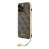 Guess 4G Charm Zadní Kryt pro iPhone 15 Pro Max Brown