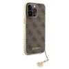 Guess 4G Charm Zadní Kryt pro iPhone 15 Pro Max Brown