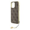 Guess 4G Charm Zadní Kryt pro iPhone 15 Pro Max Brown