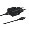 EP-T2510EBE + EP-DN980BBE Samsung USB-C 25W Cestovní nabíječka + USB-C Datový Kabel Black (OOB Bulk)