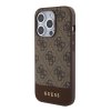 Guess PU 4G Stripe MagSafe Zadní Kryt pro iPhone 15 Pro Max Brown