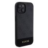Guess PU 4G Stripe MagSafe Zadní Kryt pro iPhone 15 Black