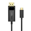 Kabel USB-C na Display Port Choetech XCP-1801BK, jednosměrný, 4K, 1,8 m (černý)