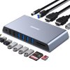 BENFEI USB-C HUB 12v1: HDMI, USB 3.0, SD/TF čtečka, Ethernet a audio (šedá)