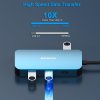 BENFEI USB-C HUB 8v1: HDMI, VGA, USB 3.0, Power Delivery a AUX (modrý)