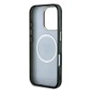 Guess IML 4G Glitter and Triangle Logo MagSafe Zadní Kryt pro iPhone 16 Pro Black