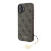 Guess 4G Charm Zadní Kryt pro iPhone 16 Plus Tone on Tone Brown