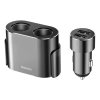 Zásuvka zapalovače s rozbočovačem 2xUSB 3,1A 100W - černá