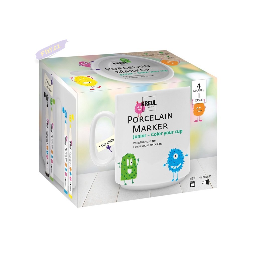 16351 KREUL PorcelainMarker medium Junior Set ColorYourCup RGB