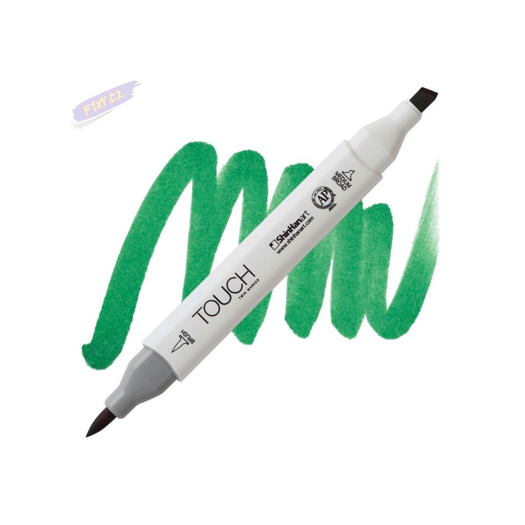 2064 2 g55 emerald green touch twin brush marker