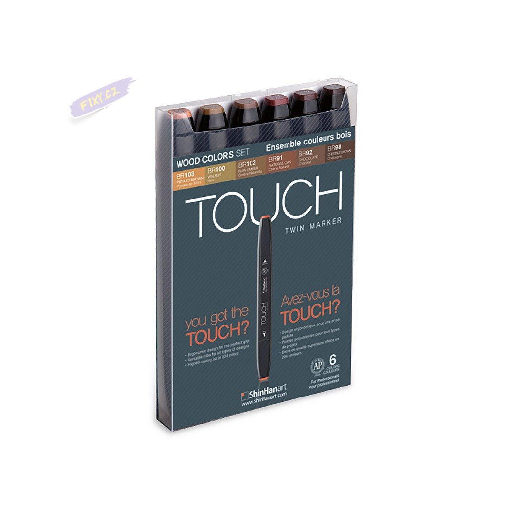 TOUCH TWIN Marker 6c SET [WOOD COLORS]