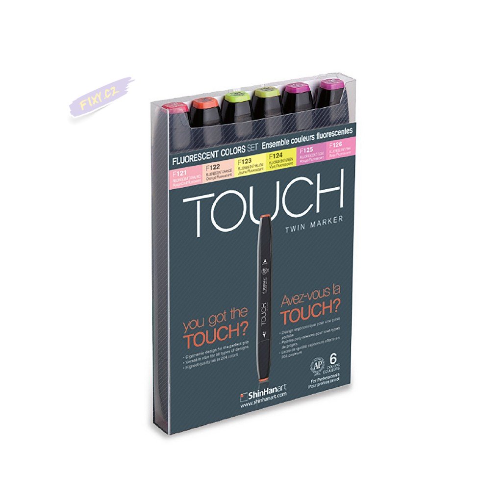 TOUCH TWIN Marker 6c SET [FLUORESCENT COLORS]