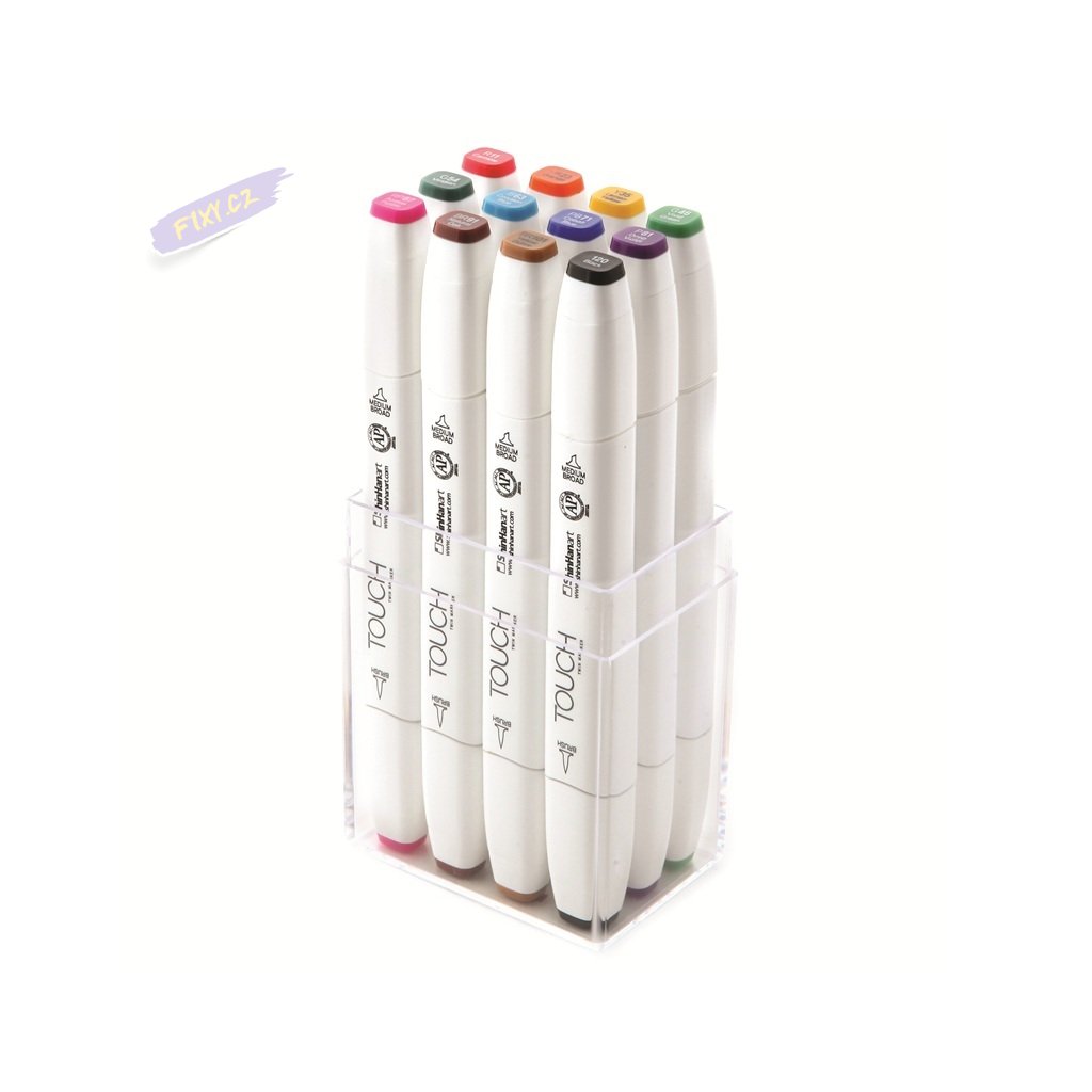 TOUCH TWIN Brush Marker 12c SET [MAIN COLOR]