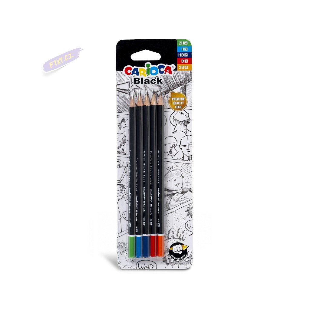 42932 CARIOCA Black Pencils Blister 5 pcs