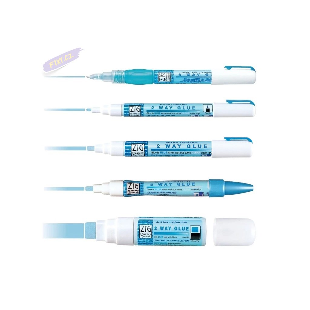 Zig 2-Way Glue Pen - Squeeze & Roll