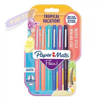 1206 2 paper mate flair medium 6ks tropical vacation