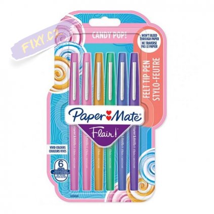 1209 2 paper mate flair medium 6ks candy pop