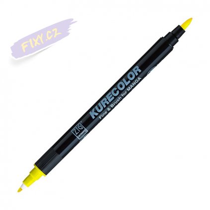 12666 1 kuretake zig kurecolor fine brush 102 lemon yellow