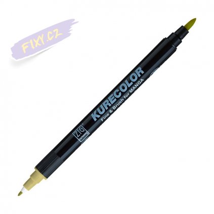 12684 1 kuretake zig kurecolor fine brush 140 mellow yellow